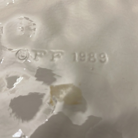 Vintage 1988 Fitz & Floyd Majolica Style Serving Dish Grapes Leaves - Picture 5 of 8